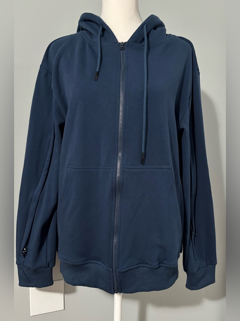 BeWell  Navy Full-Zip Hooded Jacket Size S
